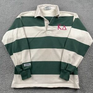 Barbarian Rugby Shirt Mens XS Womens Small Striped Heavy Cotton Polo Kappa Delta